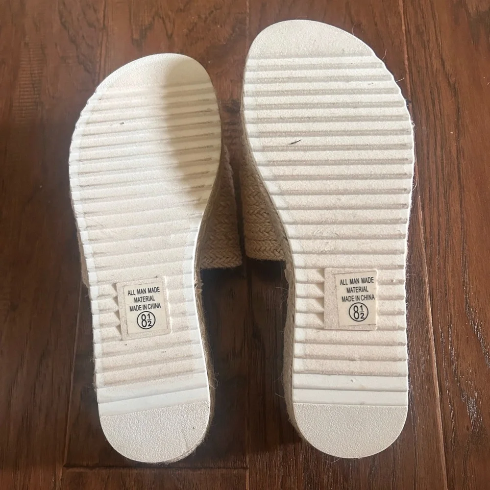 Soda Cream Espadrille Platform Slide
